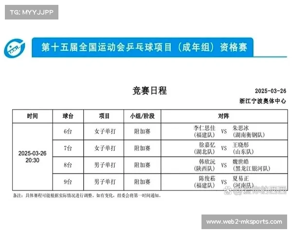 全运会单项赛开幕 五日鏖战决出王者